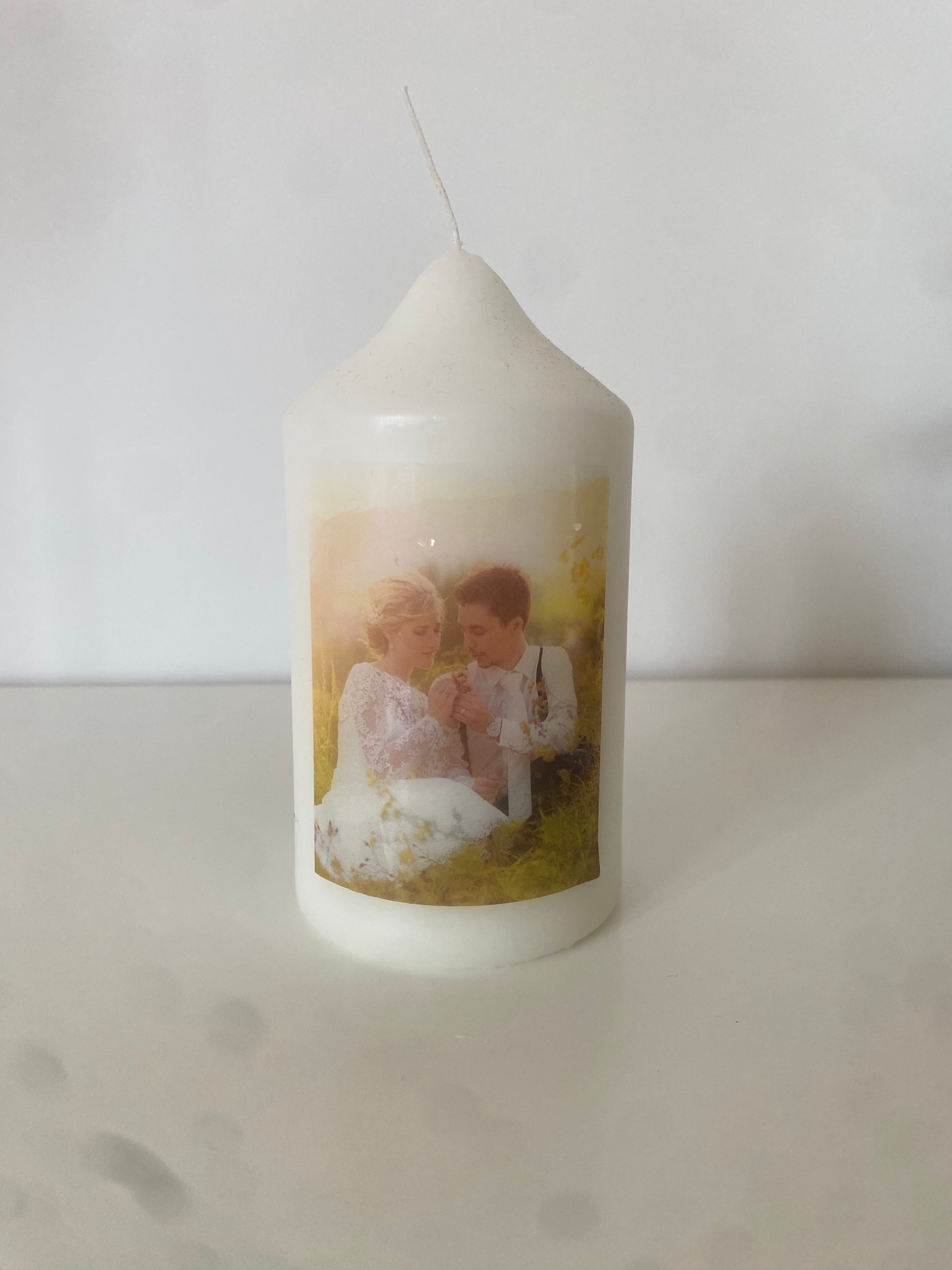 Personalisierte Hochzeitskerze